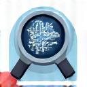 Icône stylisée représentant une loupe analysant des données.
