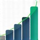 Icône stylisée représentant un graphique de croissance.